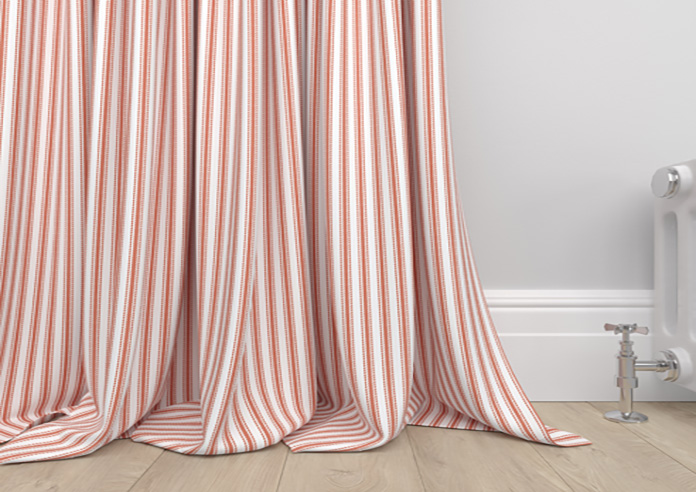 Lace Stripes, Toast Orange - Made to Measure Curtains - Image 6
